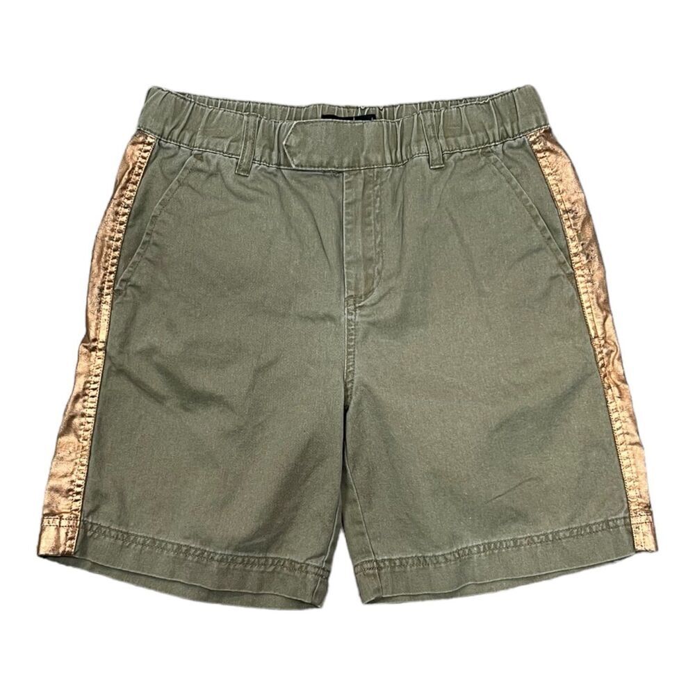 J. Crew Beige Gold Foil Tuxedo Stripe Shorts 2